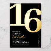 16 . Geburtstag 16. Geburtstagsparty Einladung (Vorderseite)