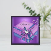 16 . Geburtstag 16 Geburtstagsparty-Geschenk Einladung (Stehend Vorderseite)