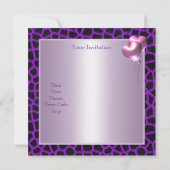 16 . Geburtstag 16 Lila Mauve Butterfly Geburtstag Einladung (Rückseite)