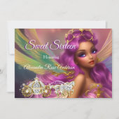 16 . Geburtstag 16. Märchen Lila Pink Carriage Einladung (Vorderseite)