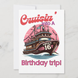 16 . Geburtstag 16. Reise zu einem Geburtstag Einladung