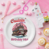 16 . Geburtstag 16. Reise zu einem Geburtstag Pappteller (Party)