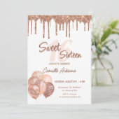 16 . Geburtstag 16e Geburtstag Einladung (Stehend Vorderseite)