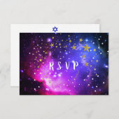 16 . Geburtstag Abend unter dem Sternennebel RSVP Karte (Vorne/Hinten)