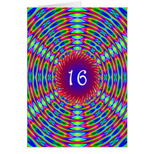 16. Geburtstag Abstrakte Trippy-Wirbel