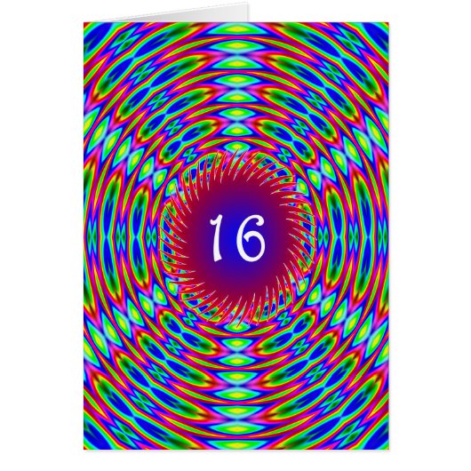 16. Geburtstag Abstrakte Trippy-Wirbel (Vorne)