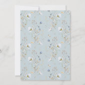 16 . Geburtstag Airy Blue Wildblumen 16. Geburtsta Einladung (Rückseite)