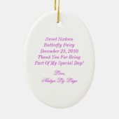 16. Geburtstag Andenken-Fertigen besonders an Keramikornament (Hinten)