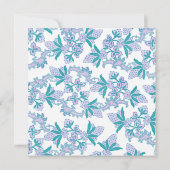 16 . Geburtstag Aqua Blume Einladung zum Geburtsta (Rückseite)