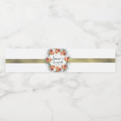 16 . Geburtstag Aquarell Blumengrün Wasserflaschenetikett (Einzelnes Label)