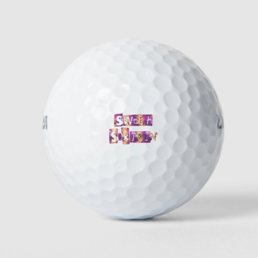 16 . Geburtstag Art Print Golfball (Vorderseite)
