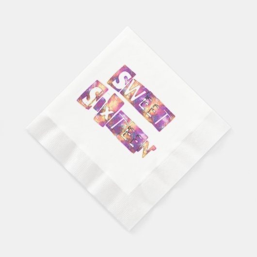 16 . Geburtstag Art Print Serviette (Ecke)