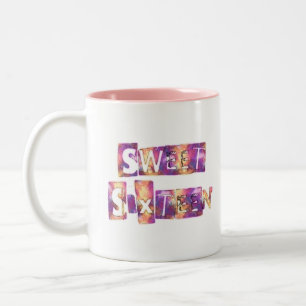 16 . Geburtstag Art Print Zweifarbige Tasse
