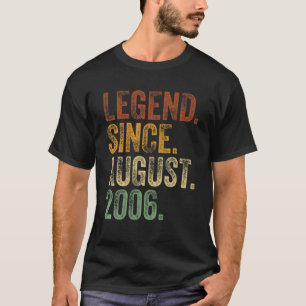 16. Geburtstag August Geboren 16 Jahre Legend seit T-Shirt