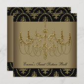 16 . Geburtstag Ball Einladung (Vorne/Hinten)