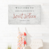 16 . Geburtstag Banner Marble Rose Gold (Insitu)