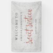 16 . Geburtstag Banner Marble Rose Gold (Vertikal)