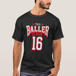 16. Geburtstag Basketball 16 Jahre alter Tag T-Shirt