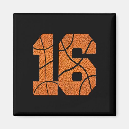 16. Geburtstag Basketball Boys Kinder Magnet (Vorne)