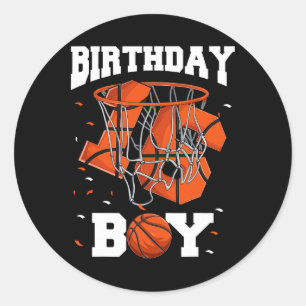 16. Geburtstag Basketball Kids1 Runder Aufkleber