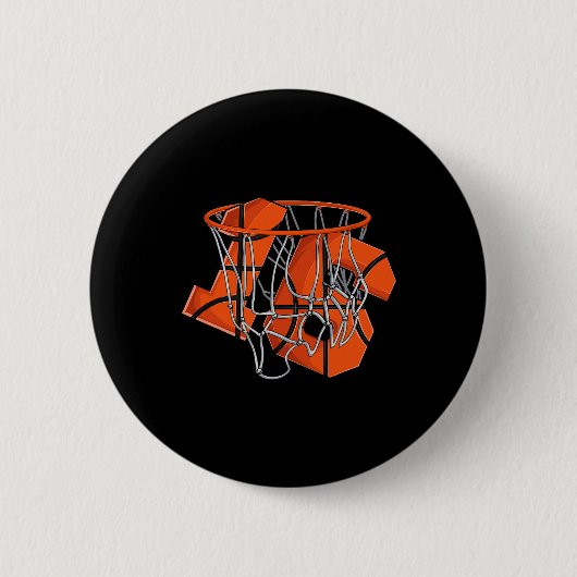 16. Geburtstag Basketball Kinder Button (Vorderseite)