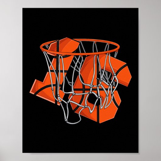 16. Geburtstag Basketball Kinder Poster (Vorne)