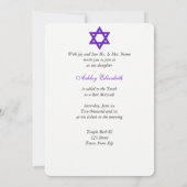 16 . Geburtstag Bat Mitzvah, Einladung von Neon Pa (Rückseite)