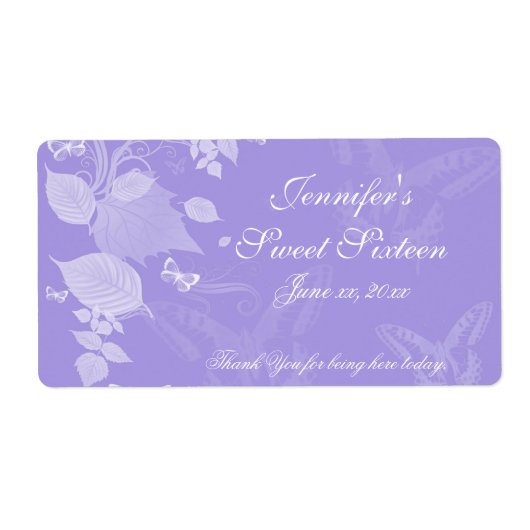 16 . Geburtstag, Bat Mitzvah, Lila Weiß, kundenspe (Vorne)