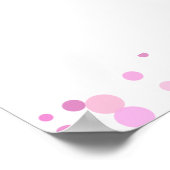 16 . Geburtstag, Bat Mitzvah Pink Dots, Unterschri Poster (Ecke)