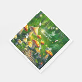16 . Geburtstag Bezaubernde Wald Pilze Fairies Serviette (Ecke)