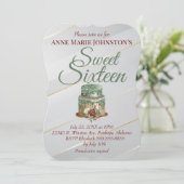 16 . Geburtstag Birthday Cake Einladung (Stehend Vorderseite)