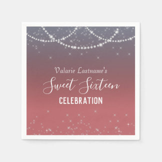 16 . Geburtstag Birthday Celebration Ombre Diamond Serviette