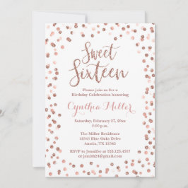 16 . Geburtstag Birthday Einladung Rose Gold