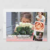 16 . Geburtstag Birthday Foto Collage Card (Vorderseite)