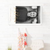 16 . Geburtstag Birthday Foto Gold Confetti Banner (Insitu)