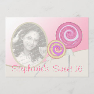 16 . Geburtstag Birthday Lollipop Einladung