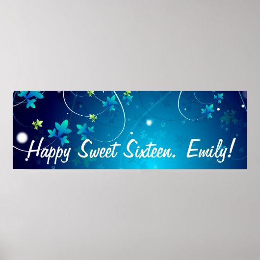 16 . Geburtstag Birthday Party Banner Poster (Vorne)