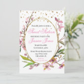 16 . Geburtstag Birthday Party Chic Cherry Blossom Einladung (Stehend Vorderseite)