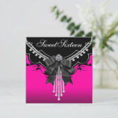 16 . Geburtstag Birthday Party Einladung (Stehend Vorderseite)