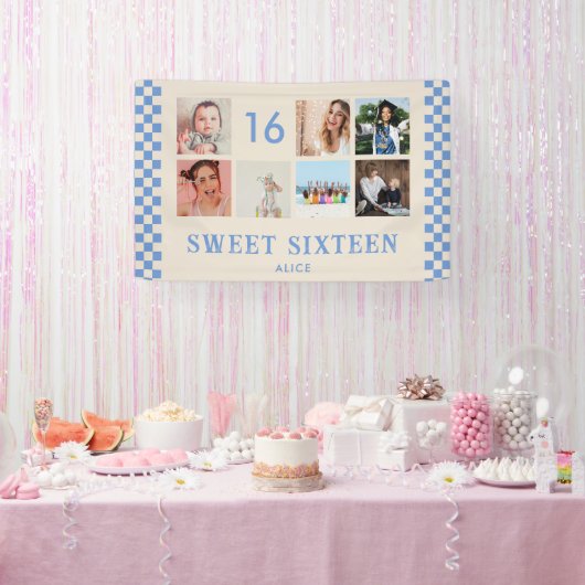 16 . Geburtstag Birthday Party Foto Collage Banner (Party)