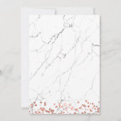 16 . Geburtstag Birthday Party Rose Gold Marble Einladung (Rückseite)