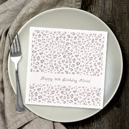 16 . Geburtstag Birthday Pink Gray Leopard Muster Serviette