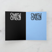 16 . Geburtstag Black Card Karte (Innenseite)