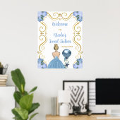 16 . Geburtstag Blonde Princess Blue Willkommen Poster (Heimbüro)
