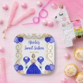 16 . Geburtstag Blonde Princess in Blue Pappteller (Party)