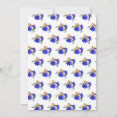 16 . Geburtstag Blonde Princess in Royal Blue Einladung (Rückseite)