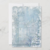 16 . Geburtstag Blue Winter Wonderland Snowflake Einladung (Rückseite)