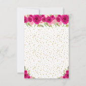 16 . Geburtstag - Blütendruckerin in heißen Rosa RSVP Karte (Rückseite)