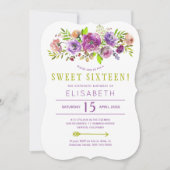 16. Geburtstag boho Blumenchic 16 . Geburtstag Einladung (Vorderseite)