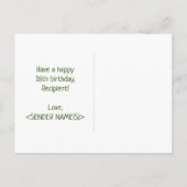 16. Geburtstag: Bold, Fun, Simple, Rainbow 16 Postkarte (Rückseite)